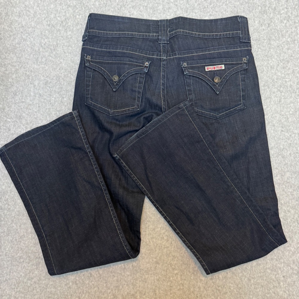 Y2K Hudson Redson Bootcut Jeans Dark Indigo Flap Pocket Size 30 Low‎ Rise USA